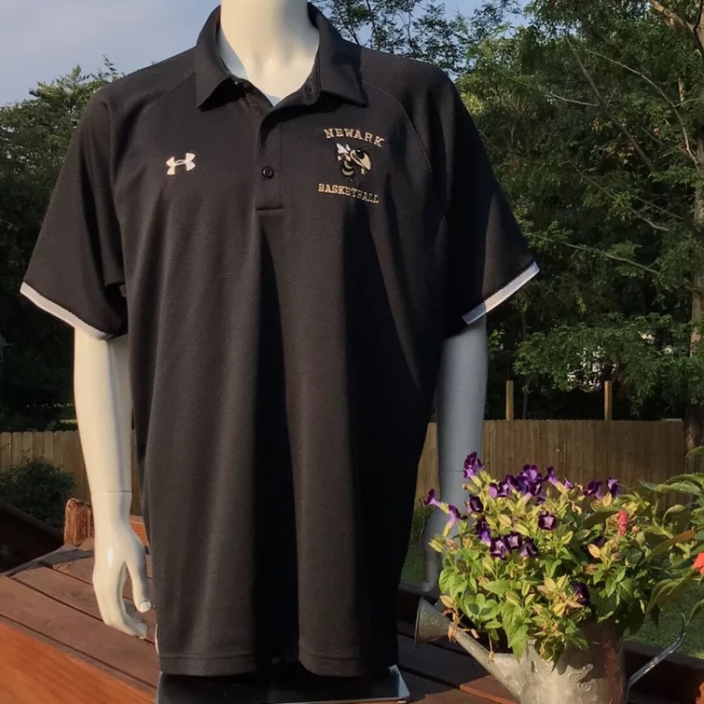 Under Armour black 3XL Polo Shirt. Newark Yellowjackets high school Basketball